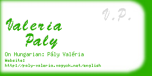 valeria paly business card