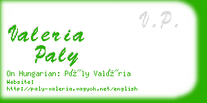 valeria paly business card